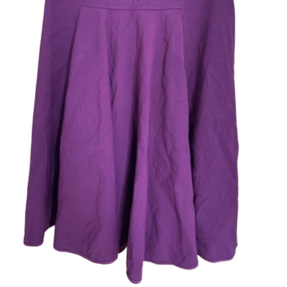 Rebecca Taylor Sleeveless Suiting Ponte Knit Fit & Flare Dress in Wine Sz-2 - Picture 5 of 9